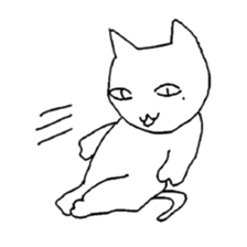 white cat Robin sticker #1718192