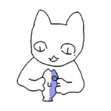 white cat Robin sticker #1718194