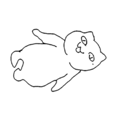 white cat Robin sticker #1718197