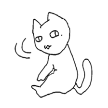 white cat Robin sticker #1718199