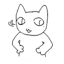 white cat Robin sticker #1718201