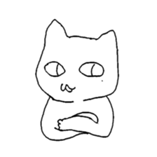 white cat Robin sticker #1718202