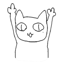 white cat Robin sticker #1718204