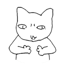 white cat Robin sticker #1718206