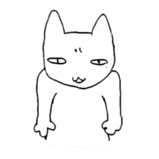 white cat Robin sticker #1718207