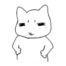 white cat Robin sticker #1718208