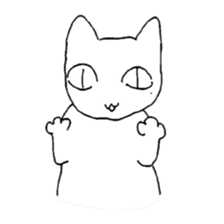 white cat Robin sticker #1718209