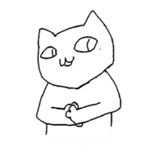 white cat Robin sticker #1718210