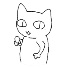 white cat Robin sticker #1718211