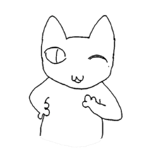 white cat Robin sticker #1718212