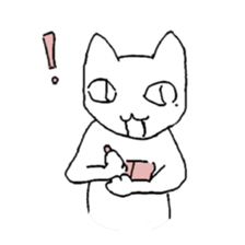 white cat Robin sticker #1718216