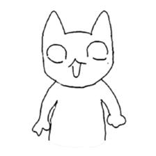 white cat Robin sticker #1718218