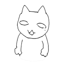 white cat Robin sticker #1718219