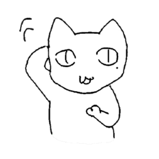 white cat Robin sticker #1718220