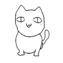 white cat Robin sticker #1718222