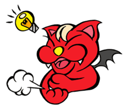 Devil Cat and an Angel Pig sticker #1718387