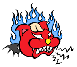 Devil Cat and an Angel Pig sticker #1718390