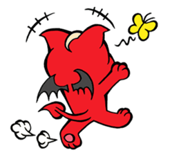 Devil Cat and an Angel Pig sticker #1718391