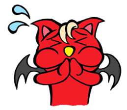Devil Cat and an Angel Pig sticker #1718401