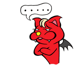 Devil Cat and an Angel Pig sticker #1718403