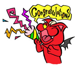 Devil Cat and an Angel Pig sticker #1718419