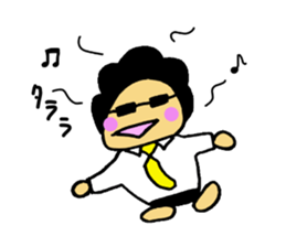 Salaryman of Afro sticker #1718475