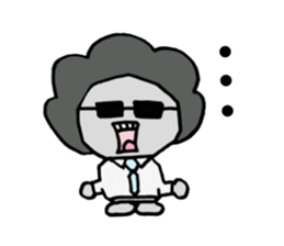 Salaryman of Afro sticker #1718477