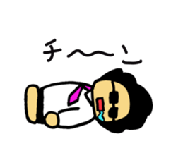 Salaryman of Afro sticker #1718479