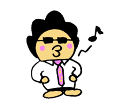 Salaryman of Afro sticker #1718480