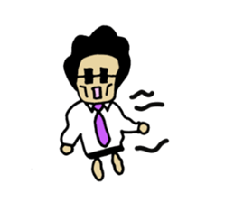 Salaryman of Afro sticker #1718488