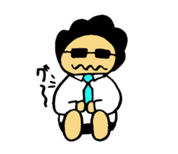 Salaryman of Afro sticker #1718498