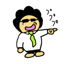 Salaryman of Afro sticker #1718502