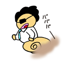 Salaryman of Afro sticker #1718503