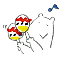 girl and cat like a bear sticker #1719227