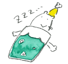 girl and cat like a bear sticker #1719229