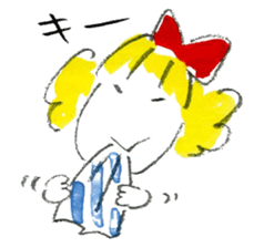 girl and cat like a bear sticker #1719234