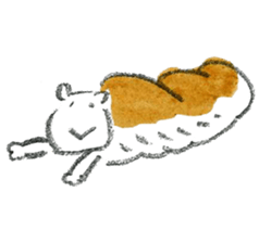 girl and cat like a bear sticker #1719252