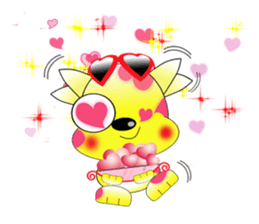 The cat which carries happiness.LOVECCH sticker #1720387