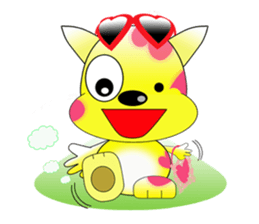 The cat which carries happiness.LOVECCH sticker #1720388