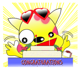 The cat which carries happiness.LOVECCH sticker #1720395