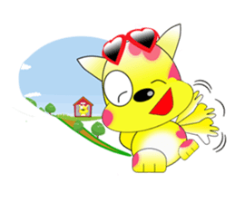 The cat which carries happiness.LOVECCH sticker #1720397