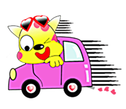 The cat which carries happiness.LOVECCH sticker #1720398