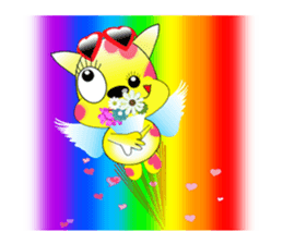 The cat which carries happiness.LOVECCH sticker #1720400