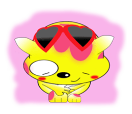 The cat which carries happiness.LOVECCH sticker #1720402