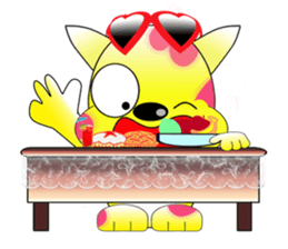 The cat which carries happiness.LOVECCH sticker #1720403