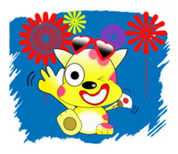 The cat which carries happiness.LOVECCH sticker #1720405