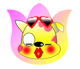 The cat which carries happiness.LOVECCH sticker #1720406