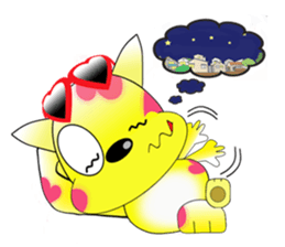 The cat which carries happiness.LOVECCH sticker #1720408