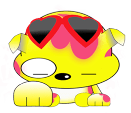 The cat which carries happiness.LOVECCH sticker #1720411