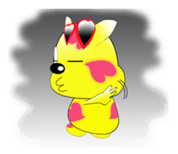 The cat which carries happiness.LOVECCH sticker #1720422